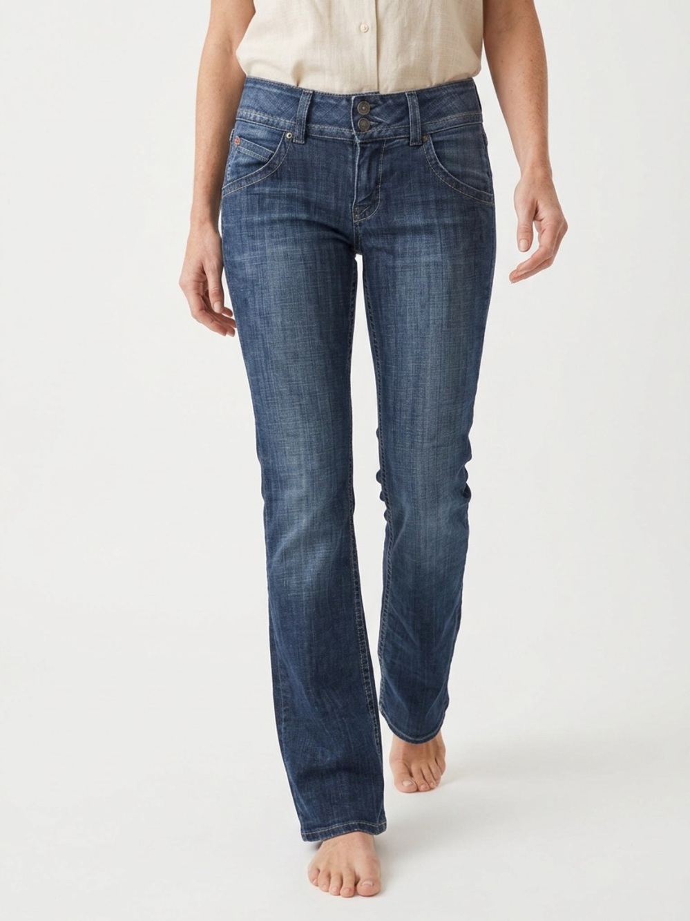 HUDSON JEANS | Medium Wash Bootcut Jeans Flap Pockets Size 27